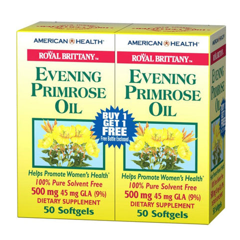 American Health, Evening Primrose Oil, 500 mg, 50 + 50 Sftgls American Health