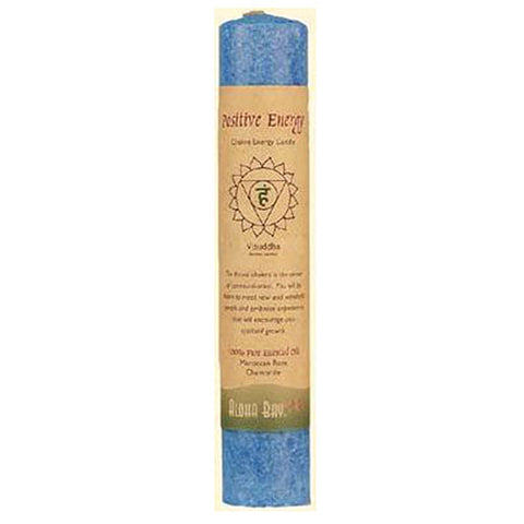 Aloha Bay, Candle, Chakra Pillar, (Positive energy) Blue Aloha Bay